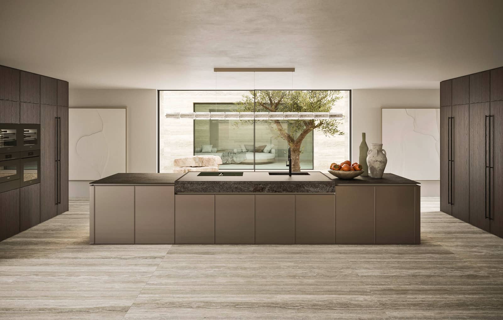 Cuisine moderne Quadra avec îlot central