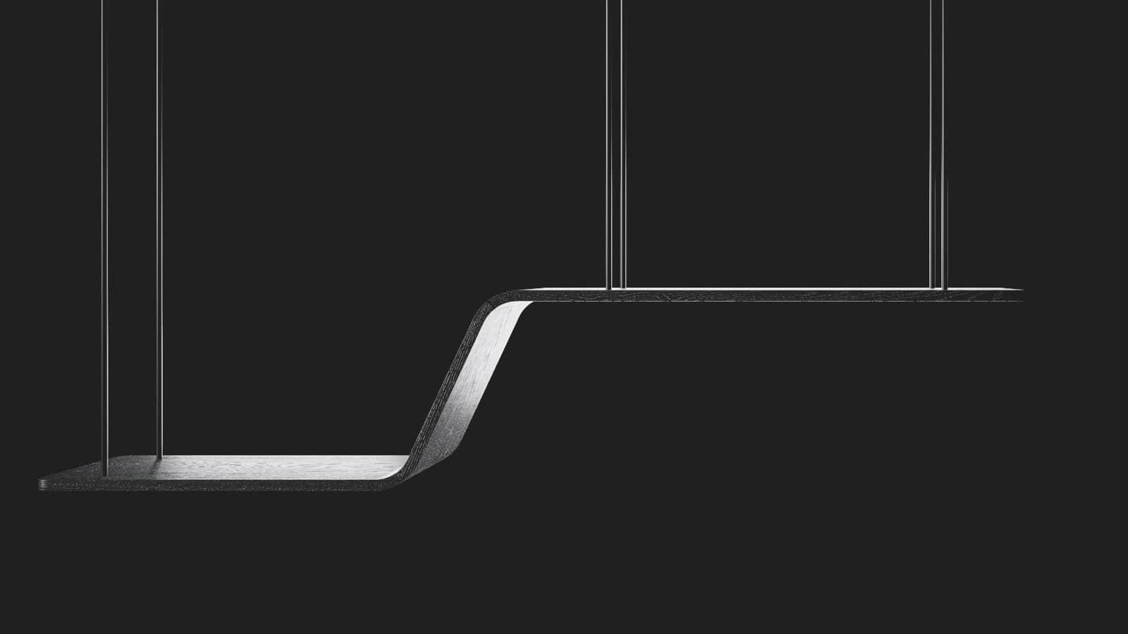 Cuisine Vision Pininfarina avec piètement lumineux