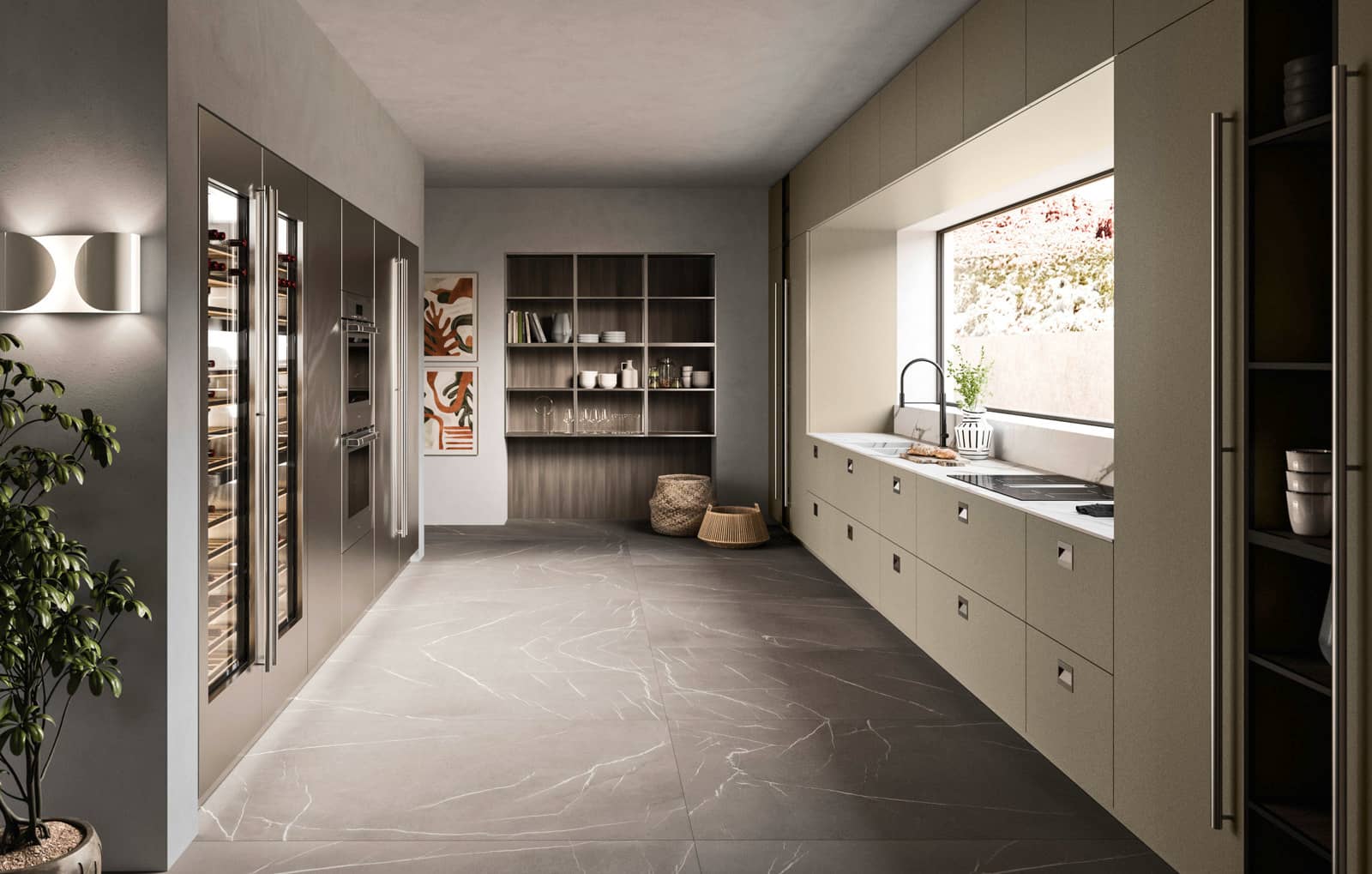 Cuisine secondaire Link avec portes Opera Champagne
