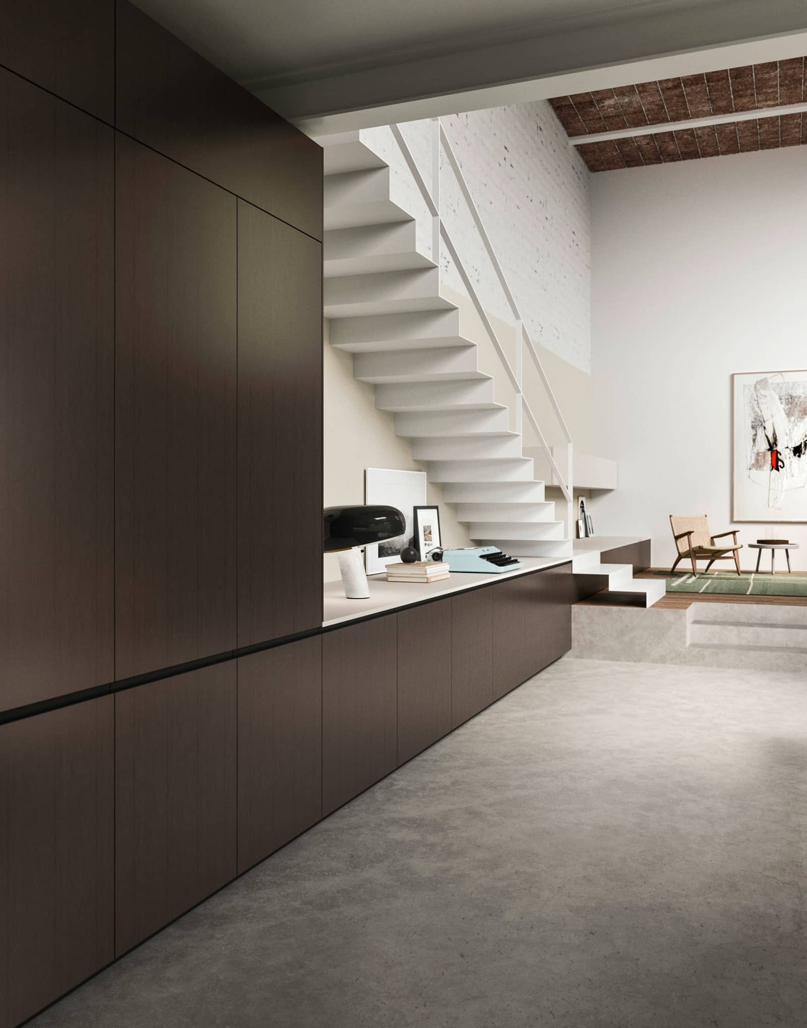 Vue d'ensemble cuisine Folio en loft