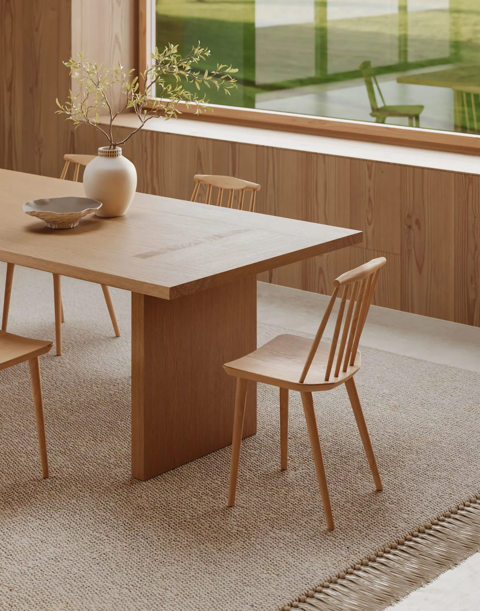 Table Regolo rectangulaire en plaqué Chêne Spacco