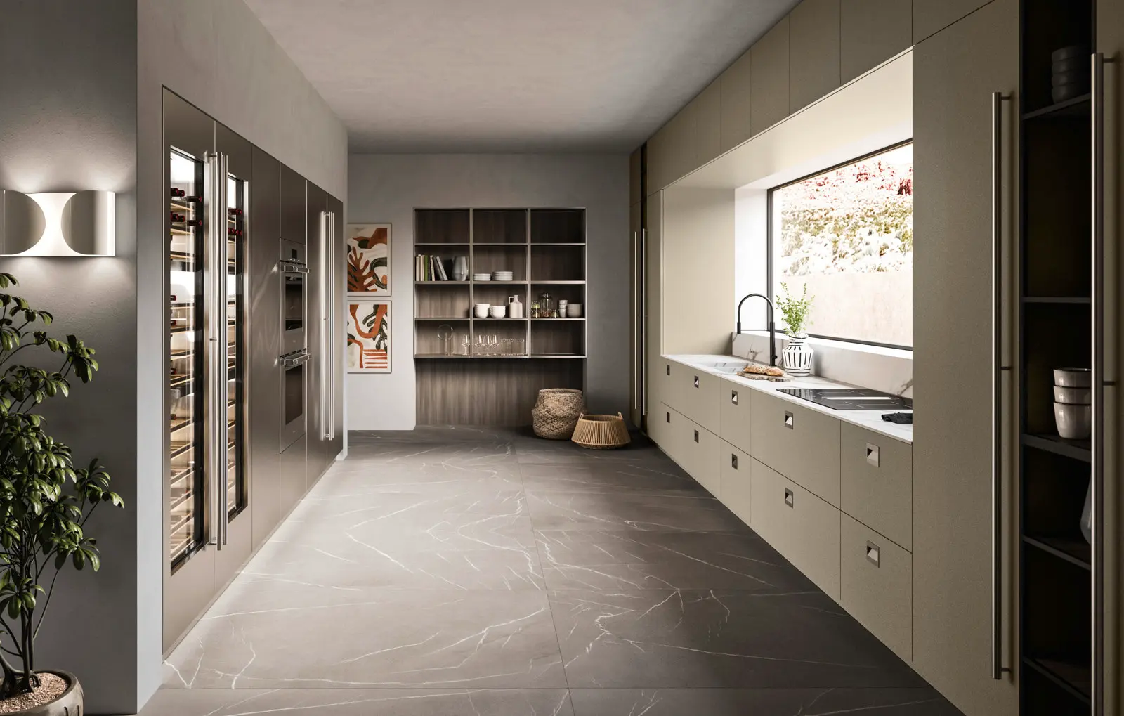 Cuisine secondaire Link avec portes Opera Champagne