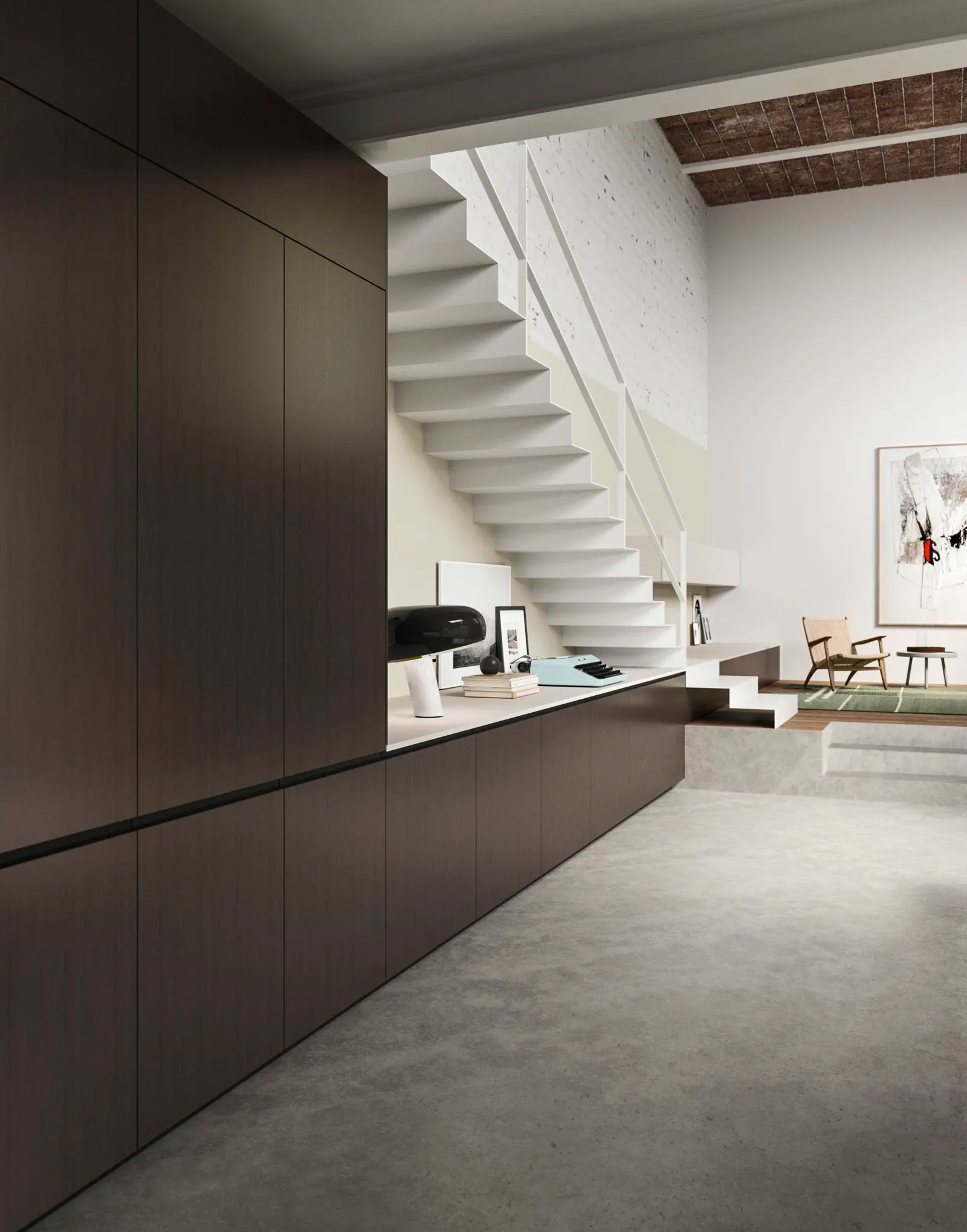 Vue d'ensemble cuisine Folio en loft